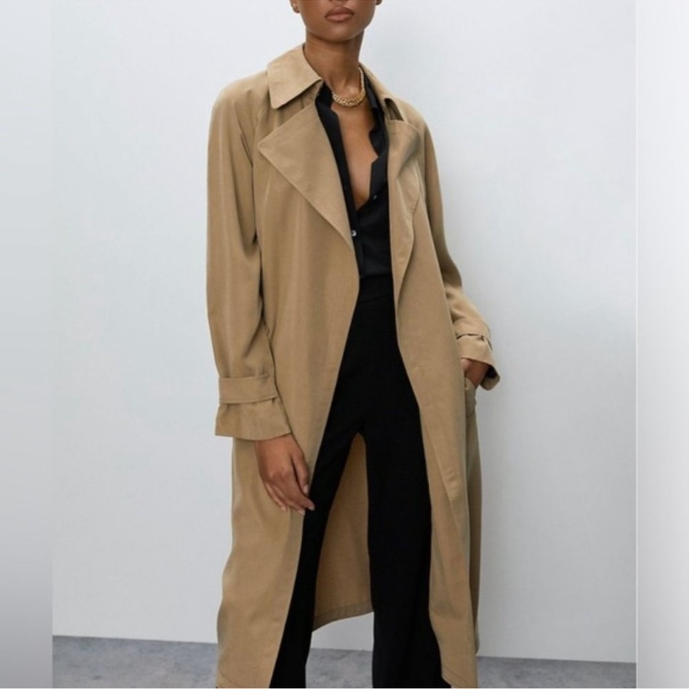 Aritzia Babaton Tan Tawny Lawson Trench Coat